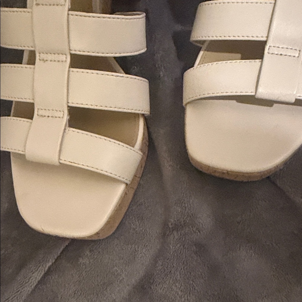 Michael Kors Women's White Strappy Sandals - Picture 2 of 4